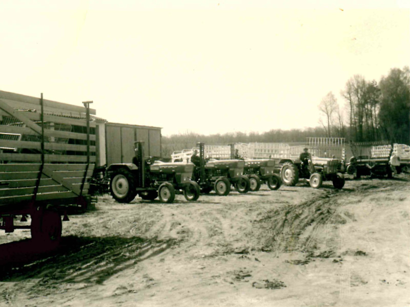 Der Fuhrpark der Firma um 1952